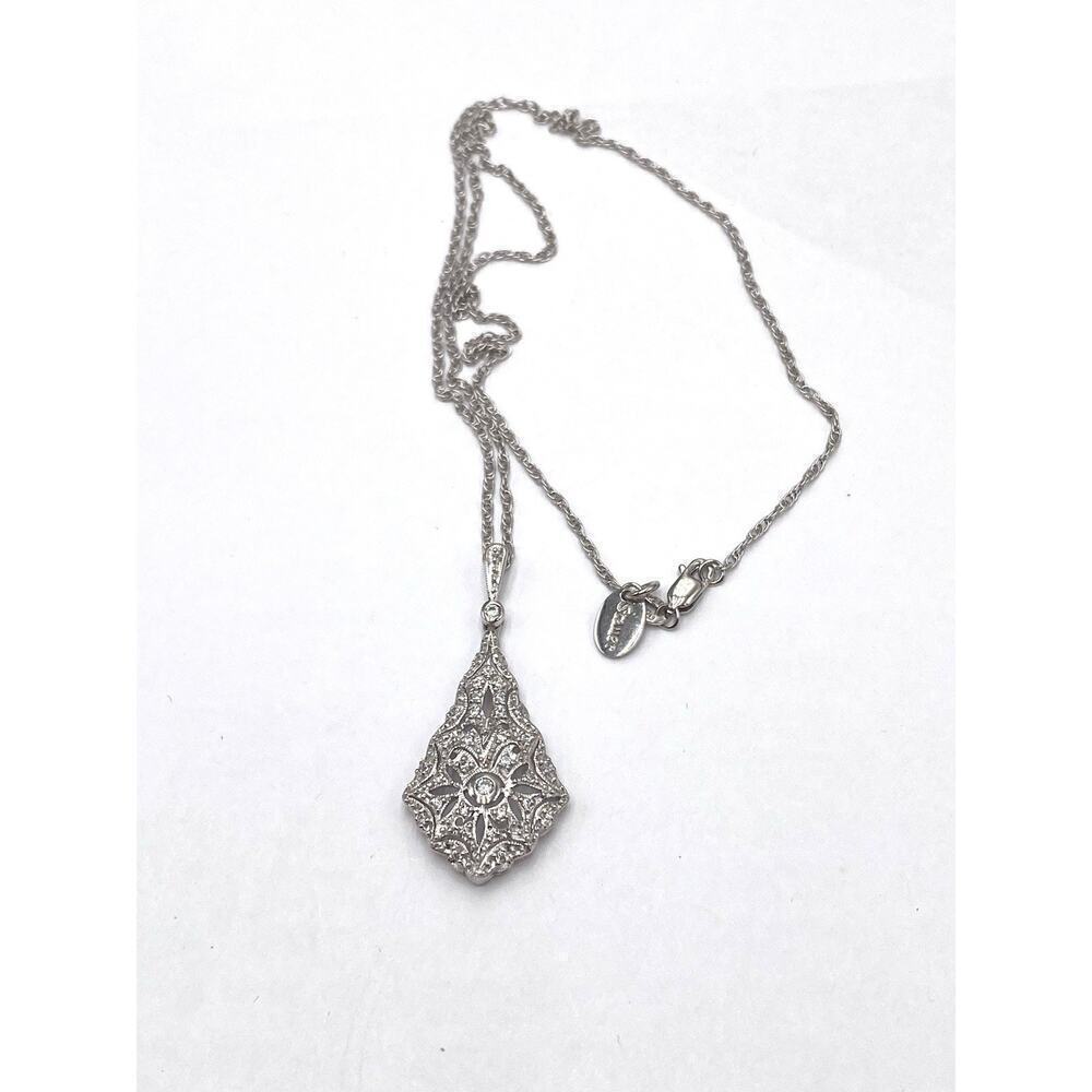 Stauer 925 Necklace Chain Pendant Sterling Silver CZ